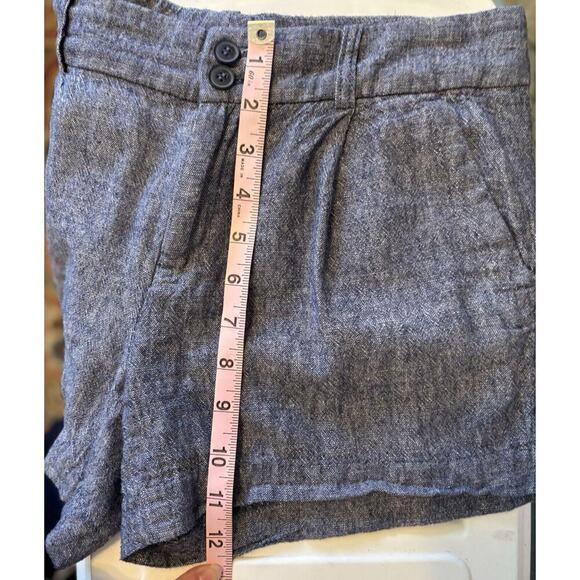 Calvin Klein Shorts Womens 2 Chambray Linen Pockets Beach Granola Girl Coastal - Picture 6 of 6